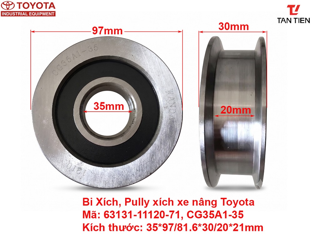 Bi Xích Xe Nâng Toyota 63131-11120-71 (CG35A1-35)